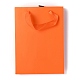 長方形の紙袋  ハンドル付き  ギフトバッグやショッピングバッグ用  レッドオレンジ  22x16x0.6cm CARB-F007-03C-2