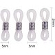NBEADS 200 Pcs Clear Cord Ends Spectacle Eyeglasses Chain Holder Rubber Connector Ends FIND-NB0001-08-2