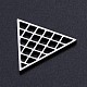 201のステンレス鋼線細工のジョイナのリンク  レーザー切断  グリッド付き三角形  ステンレス鋼色  17x20x1mm STAS-S105-JN905-1-2