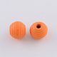 Dyed Natural Wood Beehive Beads WOOD-R249-055-2