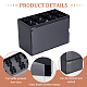 長方形の積み重ね可能なプラスチック製ミニフィギュアディスプレイケース  模型用防塵おもちゃ箱  ビルディングブロック  人形ディスプレイホルダー  ブラック  5.1x10.3x7cm ODIS-WH0043-60A-4