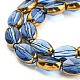 Electroplate Transparent Glass Beads Strands EGLA-G037-03A-HP04-3