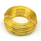 Round Aluminum Wire, Bendable Metal Craft Wire, for DIY Jewelry Craft Making, Gold, 6 Gauge, 4mm, 16m/500g(52.4 Feet/500g)