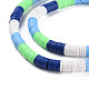Fixed 4 Color Handmade Polymer Clay Bead Strands CLAY-S096-029G-3