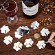 Etichetta con ciondoli per bicchiere di vino in acrilico fiore AJEW-WH0248-384C-3