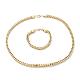 Placage ionique (ip) 304 bracelets et colliers en chaîne de blé en acier inoxydable ensembles de bijoux SJEW-B019-04D-G-2