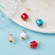 Natural Mixed Gemstone Connector Charms PALLOY-YW0001-47-2