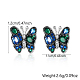 Серьги-гвоздики из стерлингового серебра с родиевым покрытием в форме бабочки AF4657-4