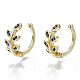 Brass Micro Pave Cubic Zirconia Cuff Earrings X-EJEW-S201-235B-G-NR-1