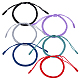 Fibloom 6 Uds. Juego de pulseras de cordón trenzado de nailon de 6 colores BJEW-FI0001-33-1