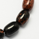 Baril de pierres précieuses en forme acajou naturel perles en pierre d'obsidienne brins G-S114-01-1