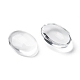 Transparent Oval Glass Cabochons X-GGLA-R022-14x10-3
