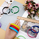 Gorgecraft 40 pz 10 colori set di braccialetti piatti in cordoncino di silicone per uomo donna BJEW-GF0001-16-3