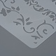 プラスチック再利用可能な描画絵画ステンシル テンプレート  DIY スクラップブック 壁 布 床 家具用  長方形  ホワイト  262x174x0.4mm DIY-F018-B09-3
