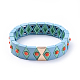 (vendita di fabbrica di feste di gioielli) braccialetti elastici per piastrelle BJEW-K004-16B-2