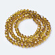 Electroplate Transparent Glass Beads Strands EGLA-A034-T6mm-F05-2