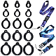 GORGECRAFT 42PCS Anti-Lost Necklace Lanyard Set Including 2PCS Anti-Loss Pendant Strap String Holder with 40PCS 8&13&16&18&20mm Black Silicone Rubber Rings for Office Key Chains Outdoor Activities DIY-GF0008-31-1