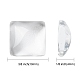 無色透明ガラスの正方形のカボション  10x4mm X-GGLA-A001-10mm-2