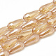 Electroplate Glass Beads Strands EGLA-Q099-C06-1