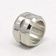 Stainless Steel Large Hole Column Carved Oval Beads STAS-G037-08-2
