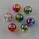 Spray Painted Glass Beads GLAA-R137-M2-B-4