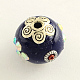 Round Handmade Rhinestone Indonesia Beads IPDL-Q036-28-2