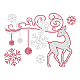 NBEADS Christmas Deer Bling Rhinestone Sticker DIY-WH0303-193-1