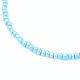 Bracelets de cheville en perles de rocaille de verre et chaînes gourmettes en laiton AJEW-AN00315-3
