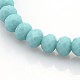 Opaque Solid Color Crystal Glass Rondelle Beads Stretch Bracelets BJEW-F075-M-3