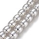 Chapelets de perles en hématite synthétique sans magnétiques G-O191-01-2