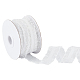 10ヤードのチンロン伸縮性プリーツレーストリム  縫製用  ギフトデコレーション  ホワイト  7/8インチ（21mm） OCOR-WH0060-44F-1