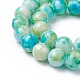 Spray Painted Glass Beads Strands GLAA-F098-01B-09-3