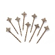 Brass Hair Bobby Pin Findings X-HJEW-H009-AB-4