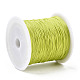 編み込みナイロン糸  ビーズジュエリー作りのための中国結びコードビーズコード  緑黄  0.5mm  約150ヤード/ロール NWIR-R006-0.5mm-231-2