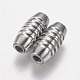 304 Stainless Steel Magnetic Clasps with Glue-in Ends STAS-F149-02P-B-2