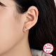 Boucles d'oreilles clous 925 en argent sterling rhodié RF3970-3-3