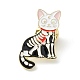 Skelett Katze Emaille Pin JEWB-M022-07-1