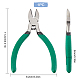 SUNNYCLUE 4.4 Inch Side Cutters Pliers Precision Side Cutter Jewelry Cutting Pliers Mini Craft Pliers Jewelry Wire Clippers Snippers for Jewelry Making Looping Bending Tools DIY Craft Projects Green TOOL-SC0001-34-2