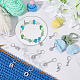 Zinc Alloy & Glass Number Pendant Locking Stitch Markers HJEW-PH01872-5