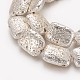 Brins de perles de pierre de lave naturelle galvanisées G-P400-08-01-3