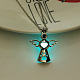 Halskette mit Engelskäfig-Anhänger aus Legierung und leuchtenden Kunststoffperlen LUMI-PW0001-075P-01-1
