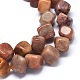 Perles de pierre de soleil rouge naturelle G-O173-091-3