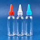 Benecreat3色液体用プラスチック空ボトル  先のとがった口のトップキャップ  ミックスカラー  13.4x3.75cm  容量：80ml（2.7液量オンス）  5個/カラー  15個/セット DIY-BC0009-19-6
