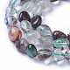 Quartz de lodolite vert naturel / brins de perles de quartz de jardin X-G-P433-08-2
