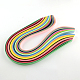 Quilling bandes de papier rectangle de 36 couleurs DIY-R041-07-5
