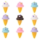 50個5色の模造アイスクリームデコレーション  食べ物を再生する  ドールハウスの装飾用  ミックスカラー  30x19x18mm  10個/カラー AJEW-CJ0001-20-4