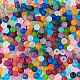 Craftdady 500 pz 20 colori fili di perle di vetro smerigliato trasparenti GLAA-CD0001-15-4