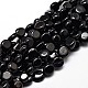 Pépites colorées d'agate noires naturelles brins de perles G-J336-17-1
