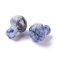 Натуральный голубой пятнистый яшмовый гриб гуаша камень G-D456-26A-3