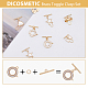 DICOSMETIC 14 Sets 7 Styles Golden T-Bar Jewelry Clasp Toggle Clasps Ring Connector Star Round Heart Bracelet Closure Clasps Brass OT Fastener Clasps for Necklace Jewelry Making KK-DC0002-63-3